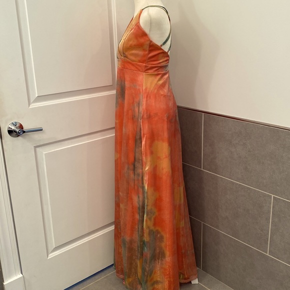✨HOST PICK✨Lulus Multicolored Tye-Dye Maxi Dress Gown - Picture 5 of 13